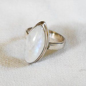 Moonstone Sterling Silver Ring, Sz 7